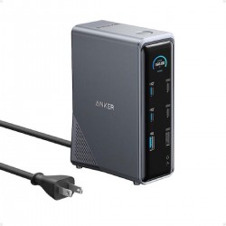 Anker USB-C Docking Station με HDMI 4K PD Ethernet και σύνδεση 2 Οθονών Μαύρο (A83B63A1)