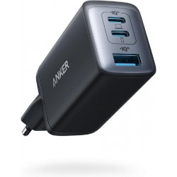 Anker Φορτιστής Χωρίς Καλώδιο GaN με Θύρα USB-A και 2 Θύρες USB-C 65W (A2667314) Μαύρος