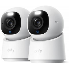 Anker Eufy E30 2-Pack Indoor Security Camera, 4K UHD, 360 AI, Color Night Vision (T8417321) White