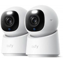 Anker Eufy E30 2-Pack Indoor Security Camera, 4K UHD, 360 AI, Color Night Vision (T8417321) White