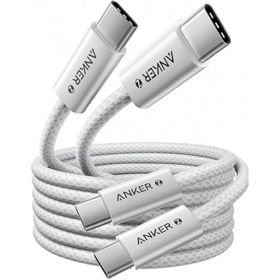 Anker Zolo USB 2.0 Cable USB-C male - USB-C 240W 1.8m 2-Pack (B8060122) White