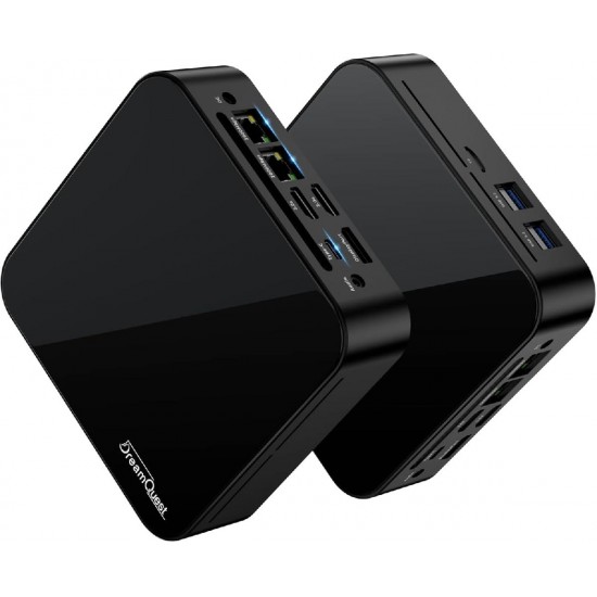 DreamQuest Mini PC Windows 11 Pro Intel N100 16GB DDR4 512GB M.2 SSD Black