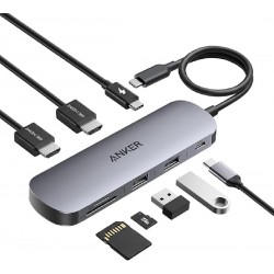 Anker Nano 8-in-1 USB-C Hub 4K PD (A210B0A1) Γκρι