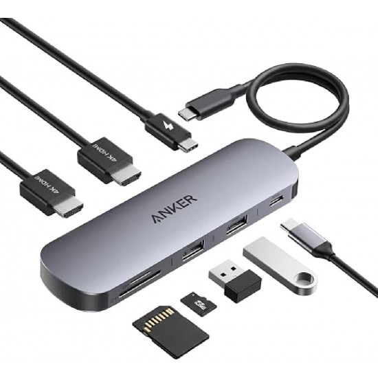 Anker Nano 8-in-1 USB-C Hub 4K PD (A210B0A1) Γκρι