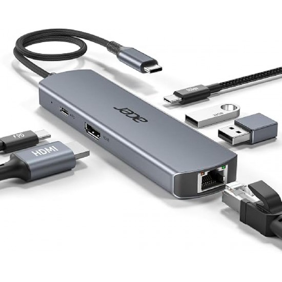 Acer 6-in-1 USB C Hub ODK5D0 Γκρι