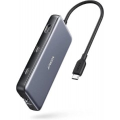 Anker USB-C Docking Station με HDMI 4K PD Ethernet Γκρι (A83830A2)