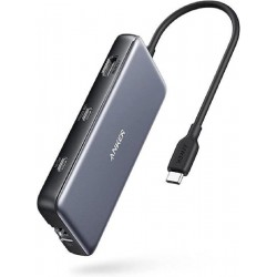 Anker USB-C Docking Station με HDMI 4K PD Ethernet Γκρι (A83830A2)