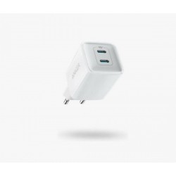 Anker Φορτιστής Χωρίς Καλώδιο GaN με 2 Θύρες USB-C 47W Λευκός (523) A2039322