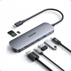Anker Nano 7-in-1 USB-C Hub 4K PD (A83D20A1) Γκρι
