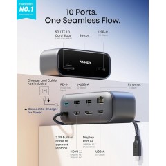 Anker Desktop Usb-c Hub Silver
